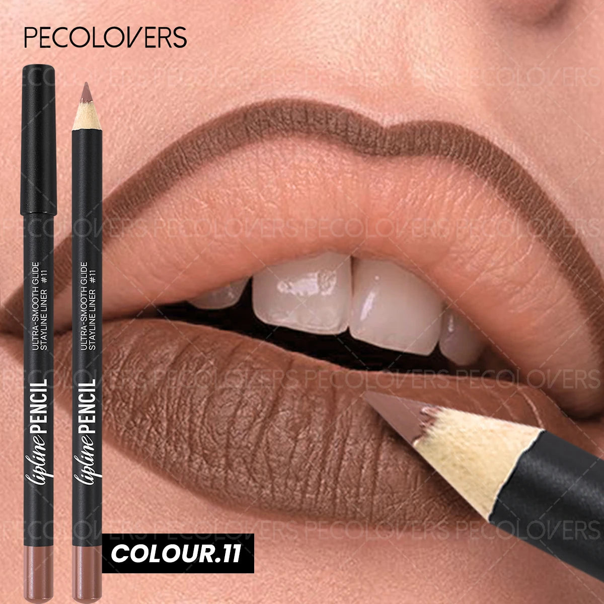 1PC Lipliner Lipstick, Plump and Charming Lips, Nude Brown, with A Variety of Makeup, Lip Cosmetics Quake 11