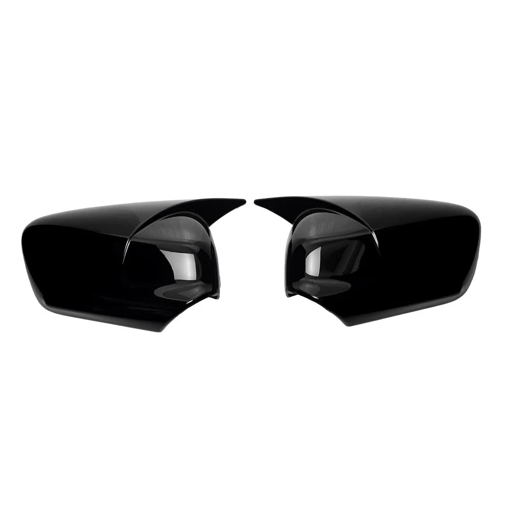 For Peugeot 301 2012-2018 For Citroen C-Elysee 2014-2018 2x Car Sticker Rearview Side Mirror Cover Wing Cap Exterior Case Trim Quake Gloss Black