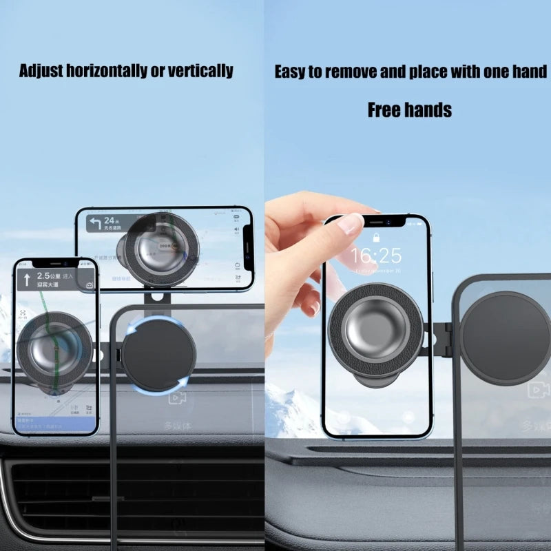 Magnetic Phone Mount with Folding Designings Portable Foldable Magnetic Phone Stand Mobile Phone Stand for Car Dashboard K1KF Quake