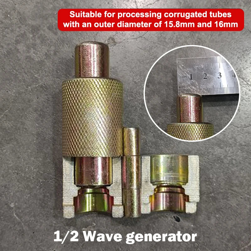 1PC Stainless Steel Corrugated Pipe Processing Flat Wave Bellows Interface Maker Mould Tool Corrugated Pipe Interface Maker Quake 15.8mm