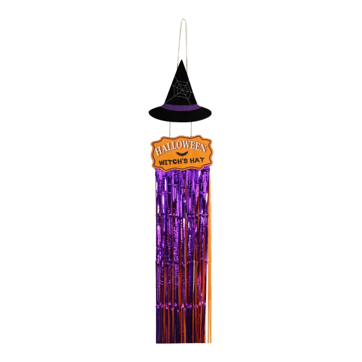 Halloween Hanging Sign Versatile with Lanyard for Relatives Wall Plaque Wood Ornament for Indoor Living Room Window Outdoor Wall Quake Witch Hat