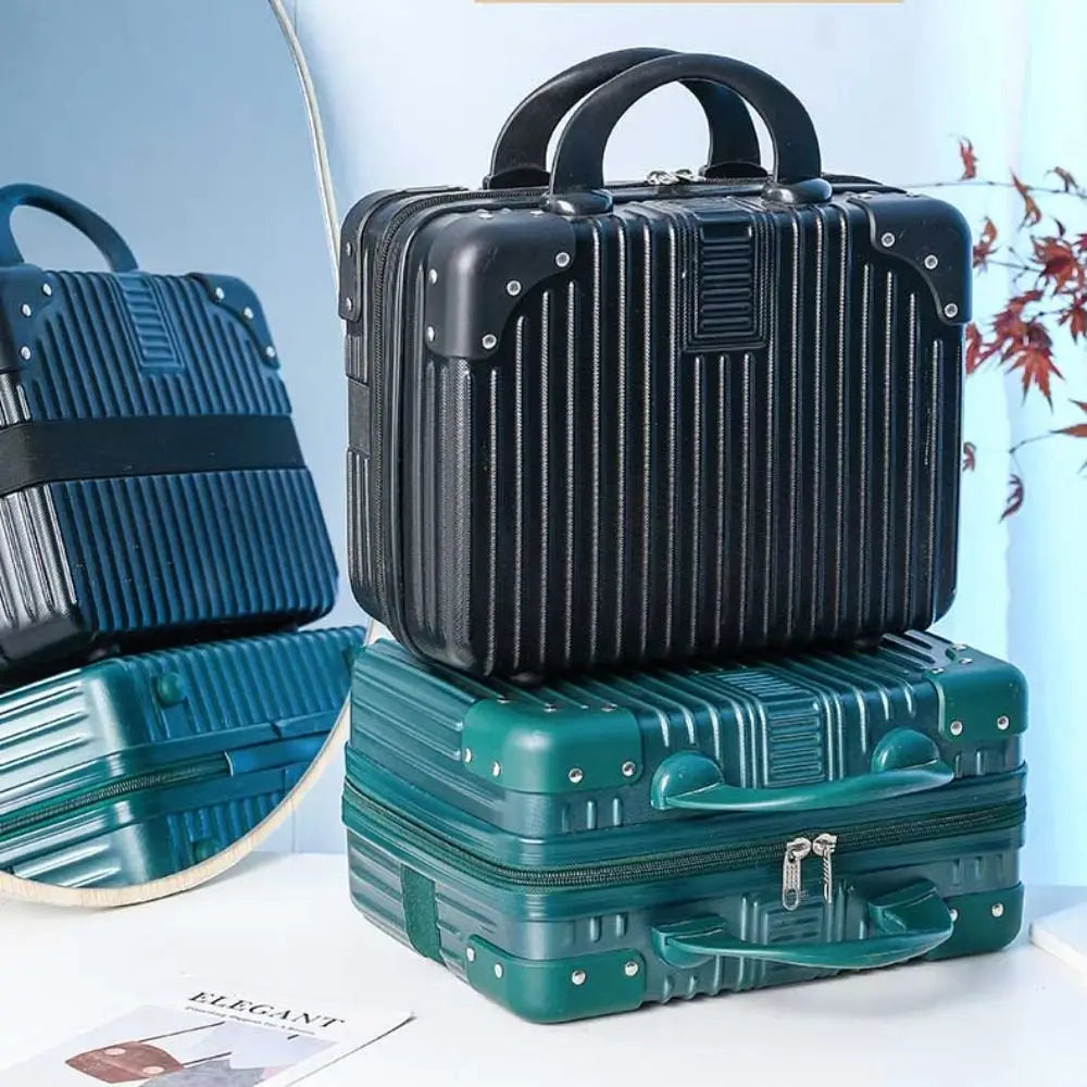 Hot Sales 14 inch Travel Suitcase Mini Travel Makeup Case Organizer Hand Boarding Case For Women Quake