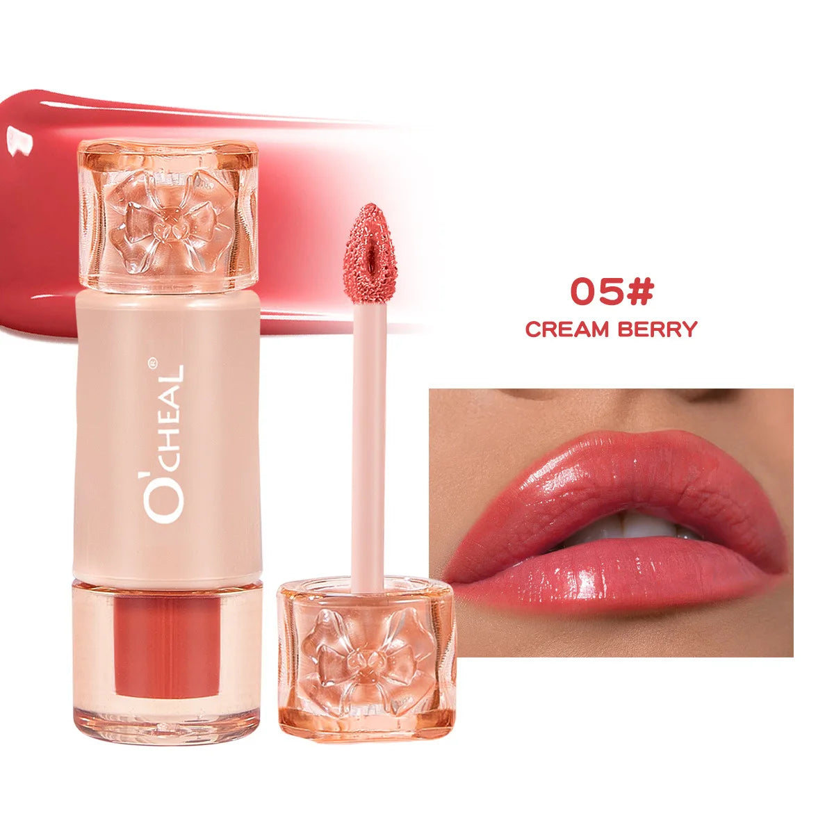 OCHEAL Cross Border Velvet Mirror Matte Lip Gloss Lipstick Moisturizes and Nourishes not easy to stick to cup white lip gloss Quake 05