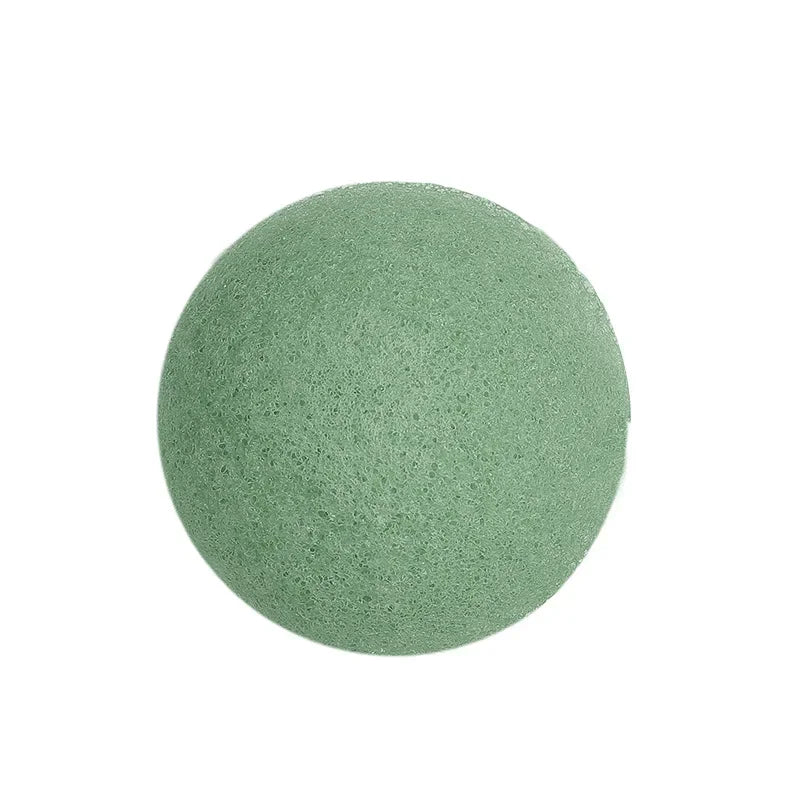 1Pc Puff Natural Cleanse Exfoliator Puff Face Cleaning Sponge Round Shape Konjac Face Washing Facial Tools Wholesale 2025 Quake Green
