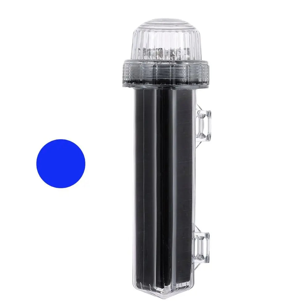 Outdoor Lighting Waterproof Solar Net Mark Light Solar Dual Mode Anchor Light Marine Navigation Light Outdoor Quake Blue