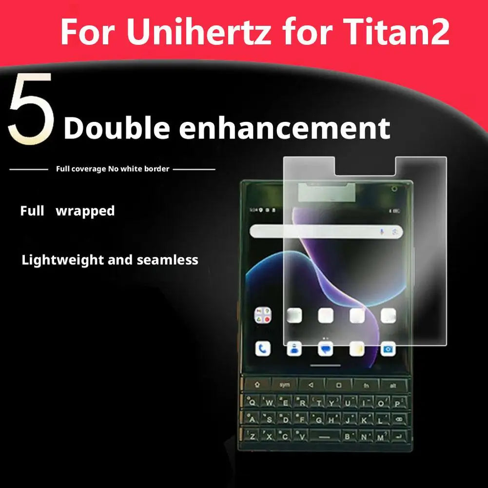 For Unihertz for Titan2 HD Hydrogel Film Main Screen, Secondary Screen, Front Screen, Keyboard, Business Phone Soft Film 2 Sets Quake