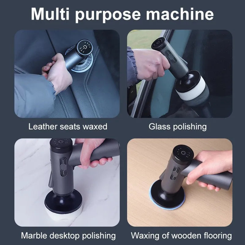 Car Polisher Handheld Wireless Polisher Car Polishing Waxing Machine Power Tool for Car Body Cleanig Waxing Repair Quake