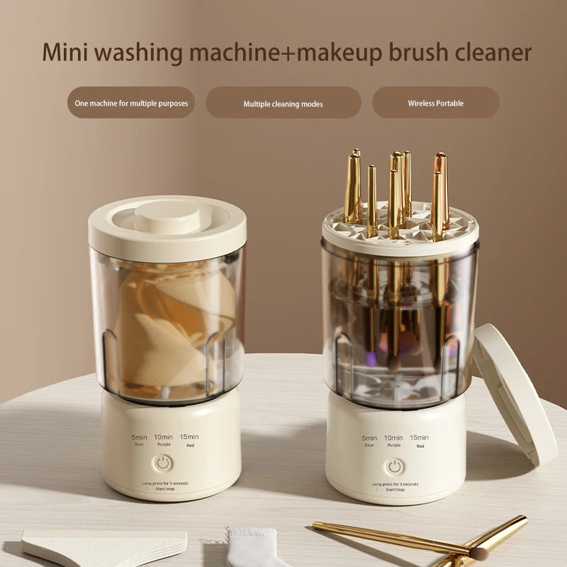 Wireless Washing Machine Portable Underwear Cleaner 4000mAh Mini Socks Wash Machine Fully Laundry Bucket Makeup Brush Cleaner Quake