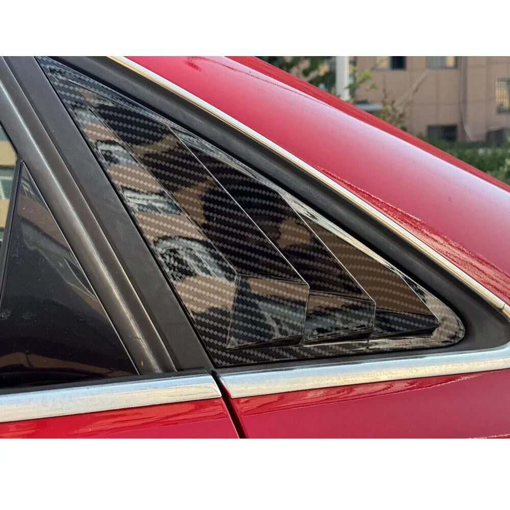 For Audi A4 A4L S4 B8 Sedan 2009-2016 Car Rear Louver Window Side Shutter Cover Trim Sticker Vent Scoop ABS Carbon Fiber ABS Quake