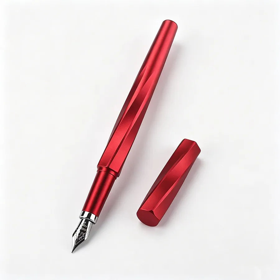 Twisted Texture Magnetic Cap Fountain Pen Full Metal Smooth Writing Office Business Student Calligraphy Stationery Gift Ink Pen Quake 556-3 EF 0.38MM