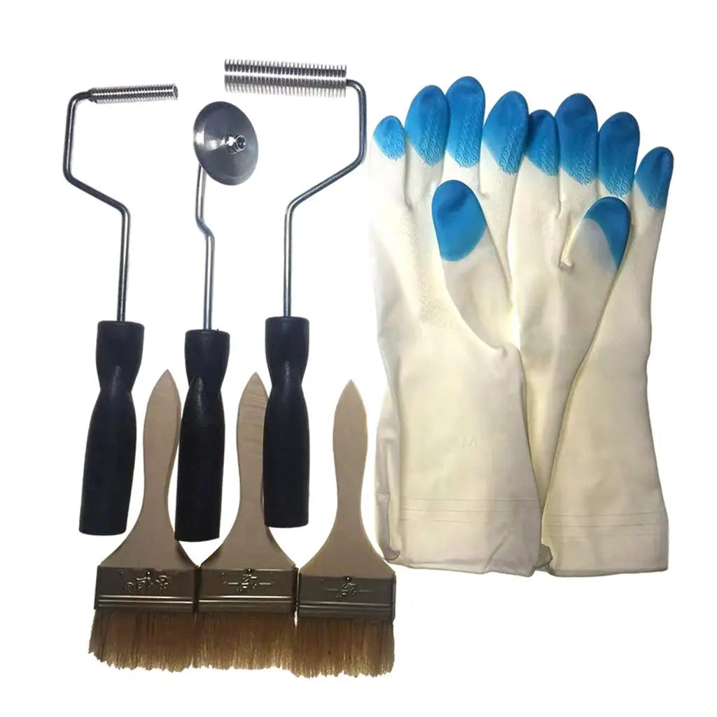 Fiberglass Laminating Roller Set Aluminum Bubble Paddle Tool for DIY Resin Coating Compaction Projects Quake