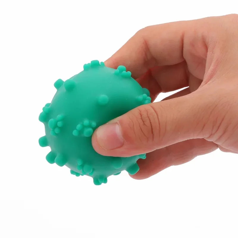 Funny Dog Toy with Voice Feature Pet Toy with Sound Generator Durable Thorn Ball Dog Chew Toys for Aggressive Chewers Large Quake