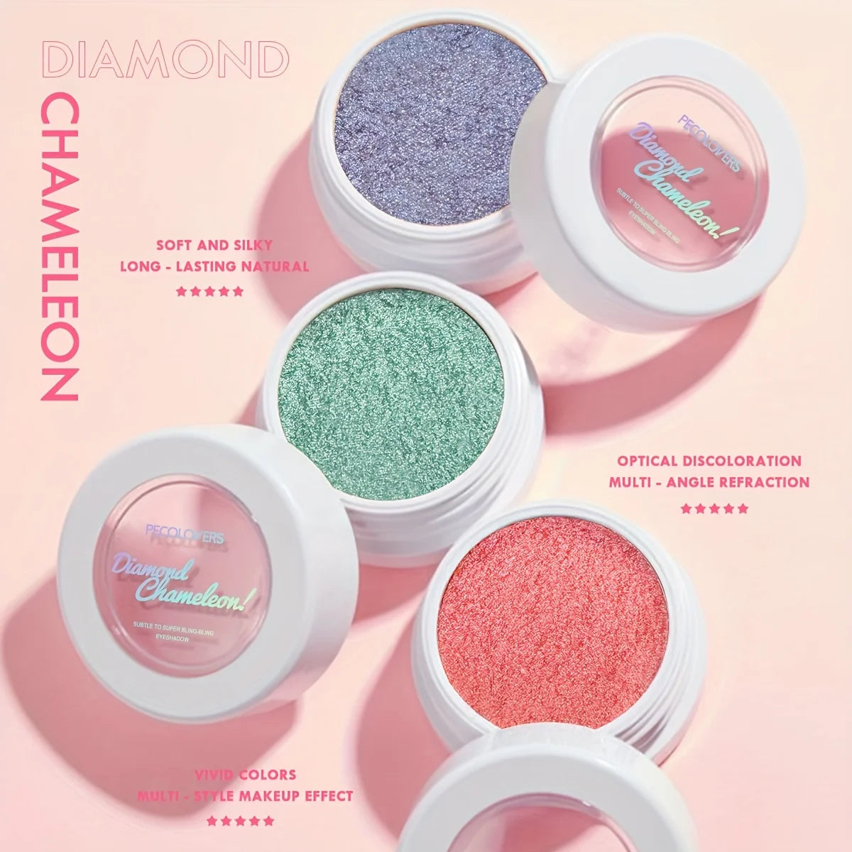 3-Color Mashed Potatoes Eyeshadow Cream Luxurious Creamy Texture Shiny Effect Soft Pink, Rich Purple, and Fresh Green Shades Quake