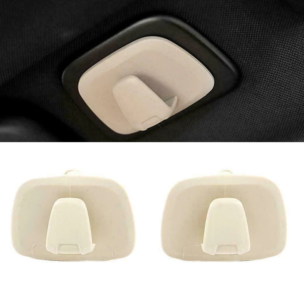 2pcs Car Hanger Hooks Rear Row For Volvo 18-20 Model XC40 XC60 XC90 16-20 Auto Roof Hook Interior Car Clothes Hanger Hook Quake beige