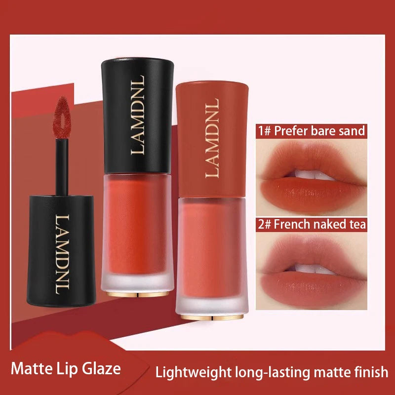 Lip Mud Clay Matte Lipstick Blush Makeup Long-lasting Non-stick Cup Red Lip Tint Pigment Mousse Lipstick Cosmetics Quake