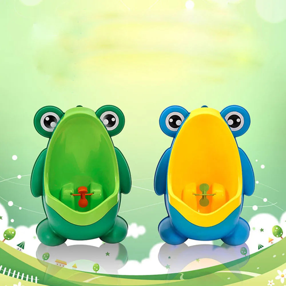Children Baby Boy Wall-Mounted Hook Frog Potty Toilet Training Frog Stand Vertical Urinal Penico Pee Infant Toddler Bathroom Quake