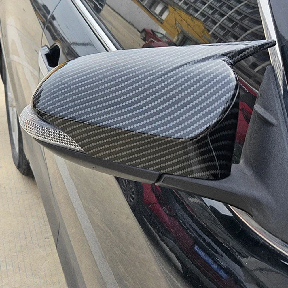 For Toyota Camry Corolla Avensis Auris Car Sticker Rearview Side Mirror Cover Wing Cap Exterior Door Rear View Case Trim Carbon Quake