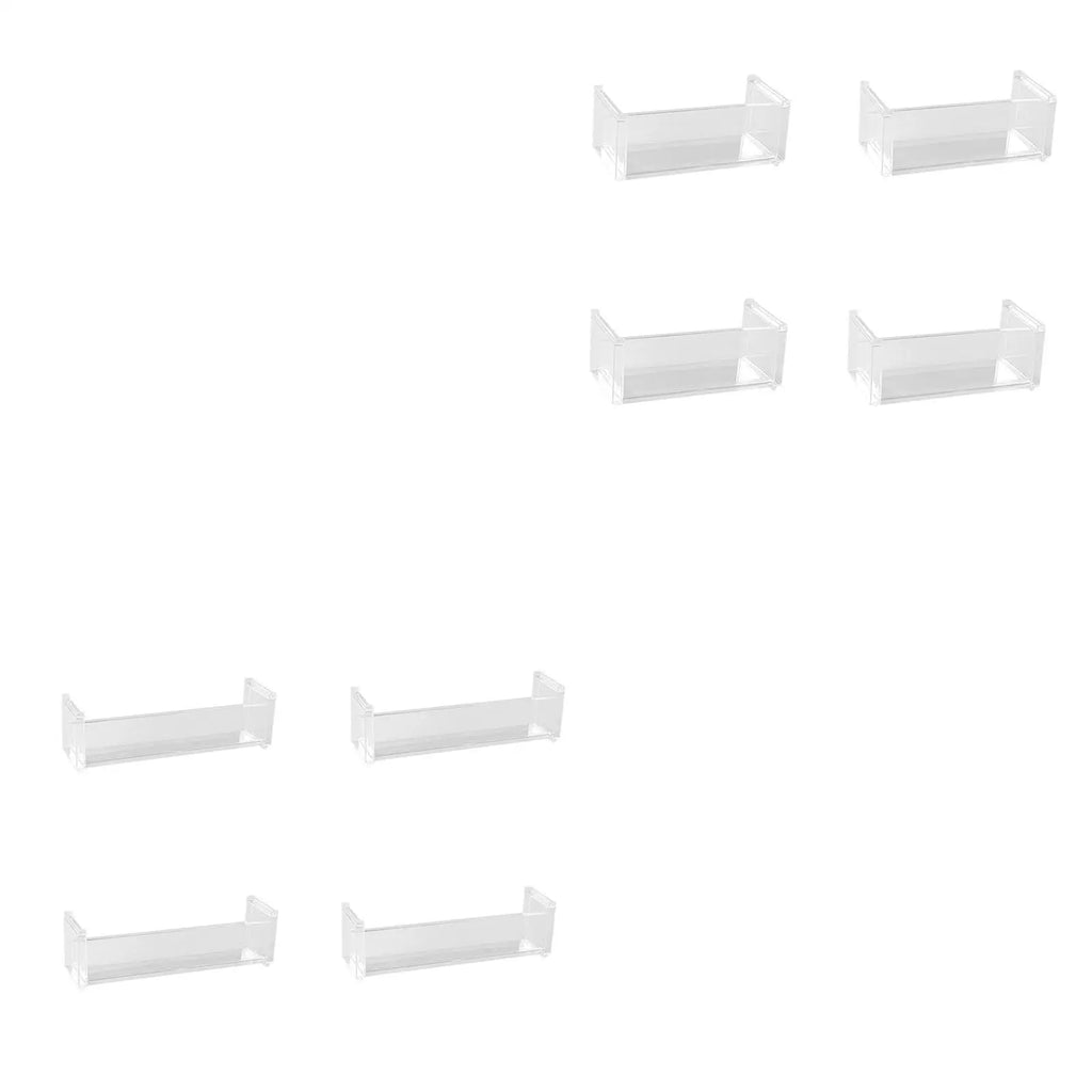4 Pieces Clear Display Rack Transparent Simple Storage Organizer Cosmetics Storage Rack for Living Room Countertop Cupboard Quake