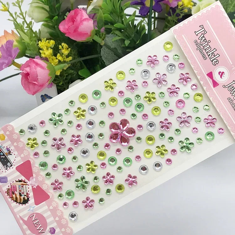 Rhinestone Crystal Face Stickers – DIY Gem Makeup Decor