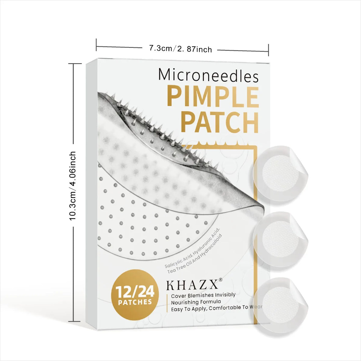 Micro Needle Pimple Patch (24 Pack) Hydrocolloid Micropoint Pimple Patch For Acne & Pimples Microdart Patch, Micro Dart Pimple P Quake