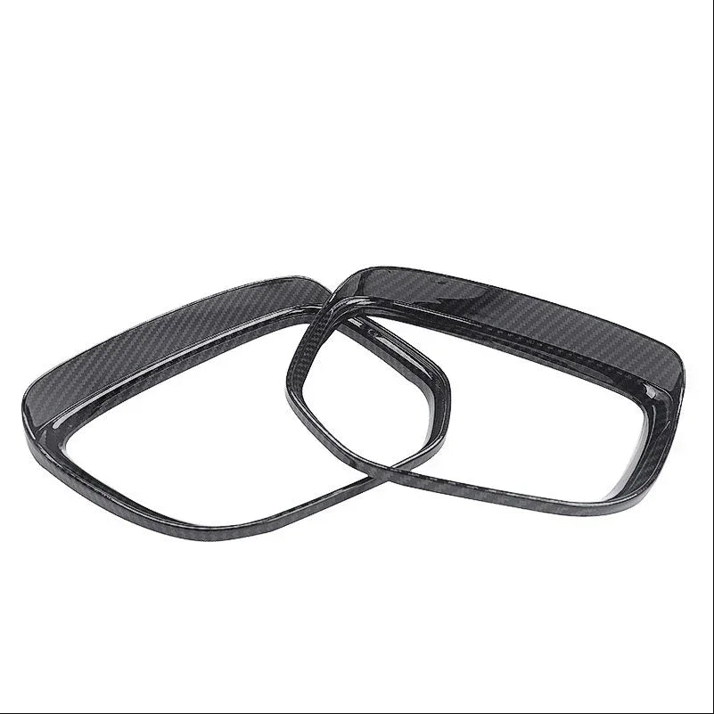 For Mitsubishi Eclipse Cross 2018-2021 2x Car Sticker ABS Exterior Side Mirror Rain Eyebrow Frame Trim Decorative Accessories Quake Carbon