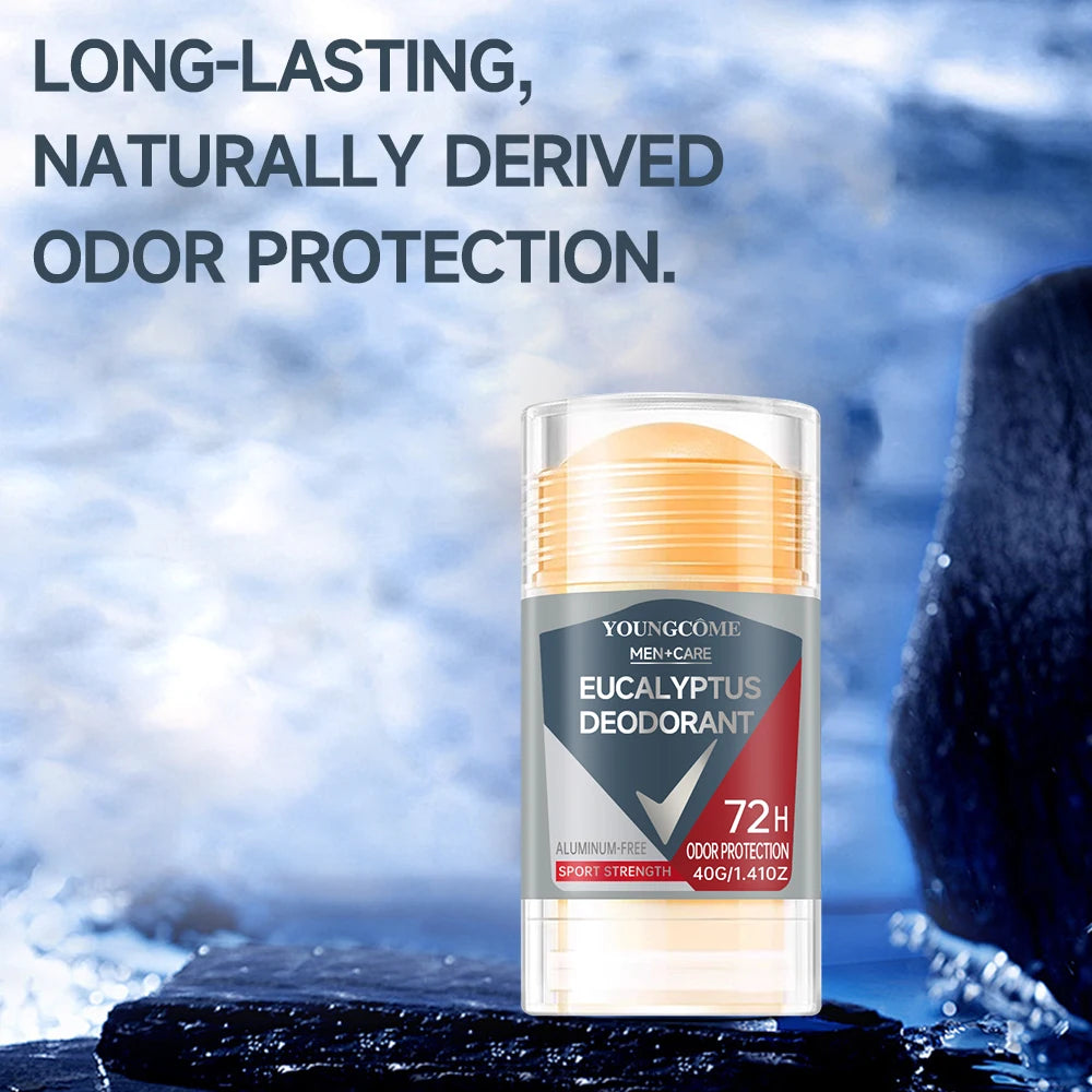 Men Eucalypt Deodorant Stick Anti Sweating Keep Drying Lasting Fragrance Remove Armpit Odor Underarm Refresh Sticks Refresh Quake