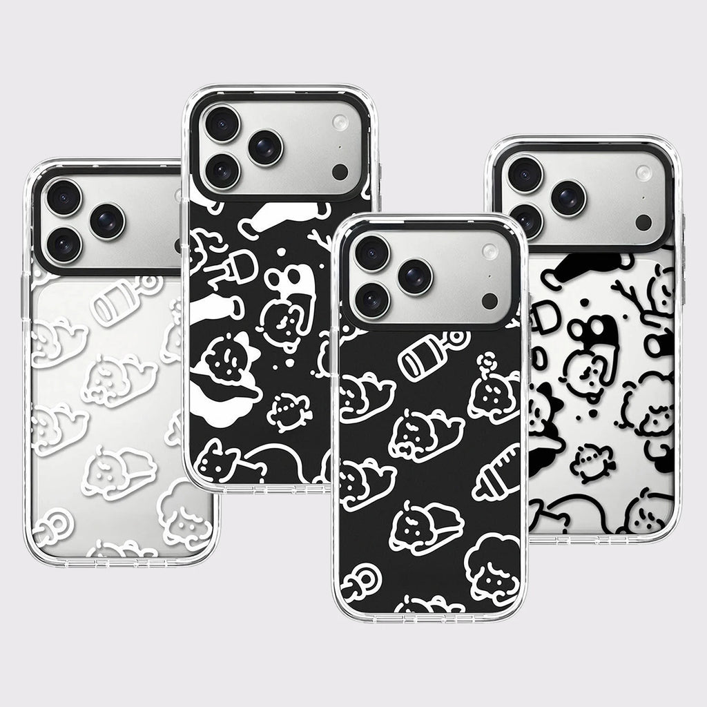 6090674 White Border Magnetic Phone Case Cover for IPhone 13 14 15 16 17 18 Pro Max Case Quake