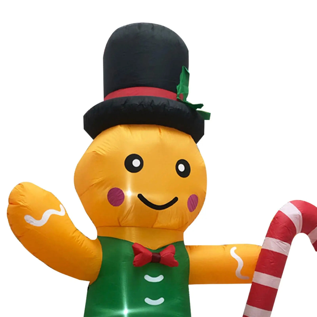Lighted Inflatable Gingerbread Man Props Ornament Weatherproof Yard Decoration for Yard Vacation Indoor Outdoor Backyard Decor Quake