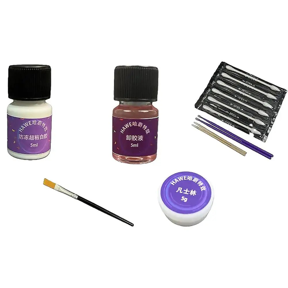 Spirit Gum Adhesive and Remover,5ml Professional Cosmetic Glue for Face, Skin, Body, Stage Special Effect Prosthetics Makeup Kit Quake 1 set