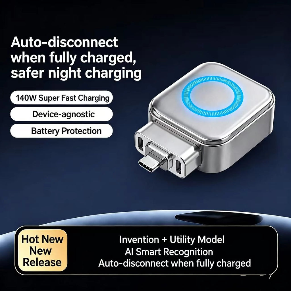 Smart Full Charge Self-Cut Type-C Adapter, Universal Auto Disconnect for Night Charging, Overcharge Prevention Separator Quake Default Title