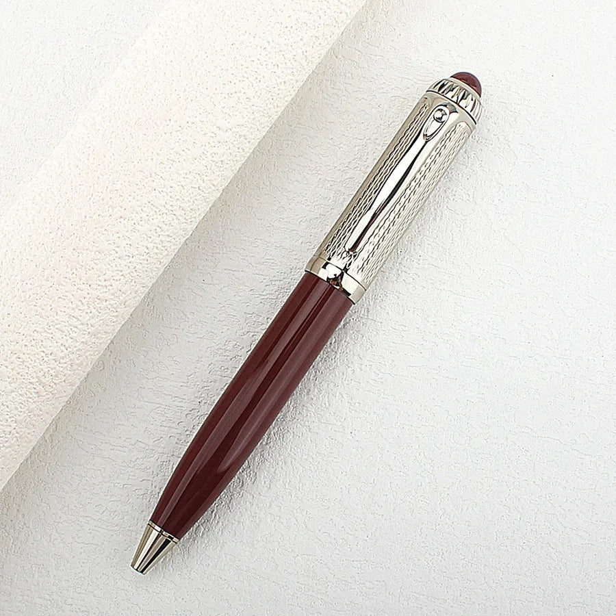 Luxury Business Blue Big Size Metal Rollerball Pen / Ballpoint Pen Silver Clip Blue Ink for Writing Office Writing Gift Pen Quake 148-7