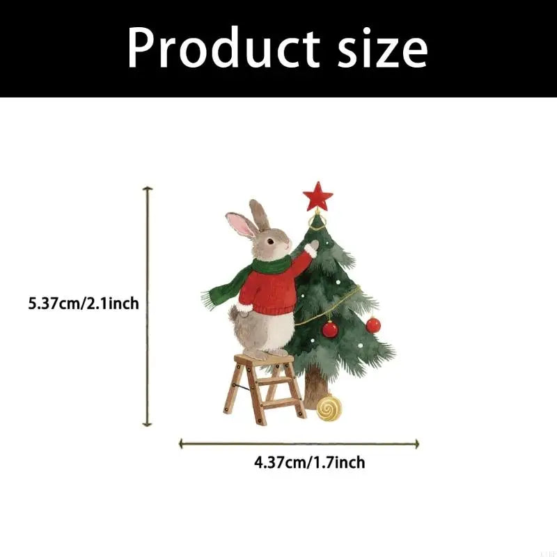 50 Sheets User Friendly Removable Christmas Sticker Waterproof PVC Texture Decorative Labels for Kids Home Classroom K1KF Quake