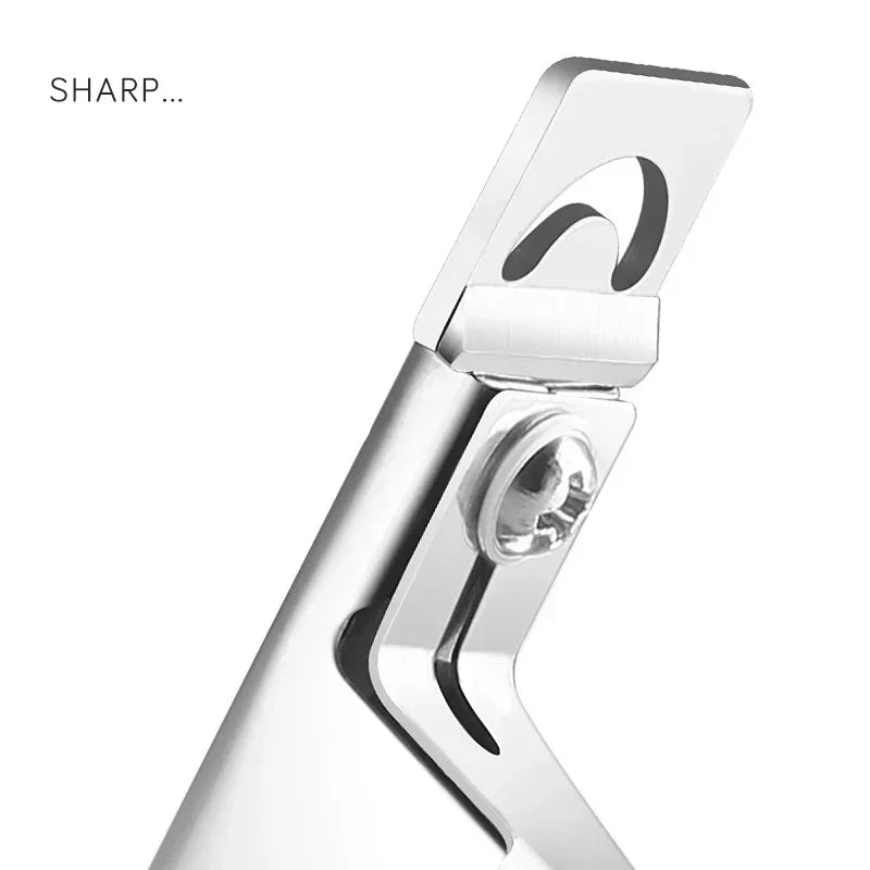 vvocci Professional U-Type Acrylic Fake Nail Clipper & Edge Trimmer, Stainless Steel Manicure Tool for Nail Art & Salon Use Quake