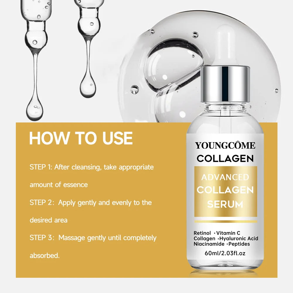 Anti-aging Facial Hydrolyzed Silk Protein Collagen Thread Ball Serum Moisturiz Hydration Lifting Firm Fine lines Essence Quake