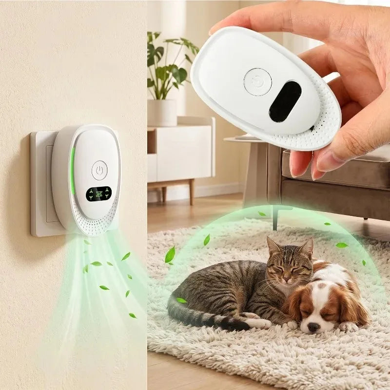 Smart Negative Ion Air Purifier Smoke Removal Mini Air Ionizer Pet Deodorizer Cleaners Plug-in Odor Eliminator for Home Bathroom Quake