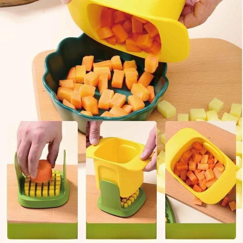 Multifunctional Vegetable Dicer Manual Fruit Veggie Cutter for Potato Carrot Cucumber Kitchen Chopper Dicing Slicing Tool Quake