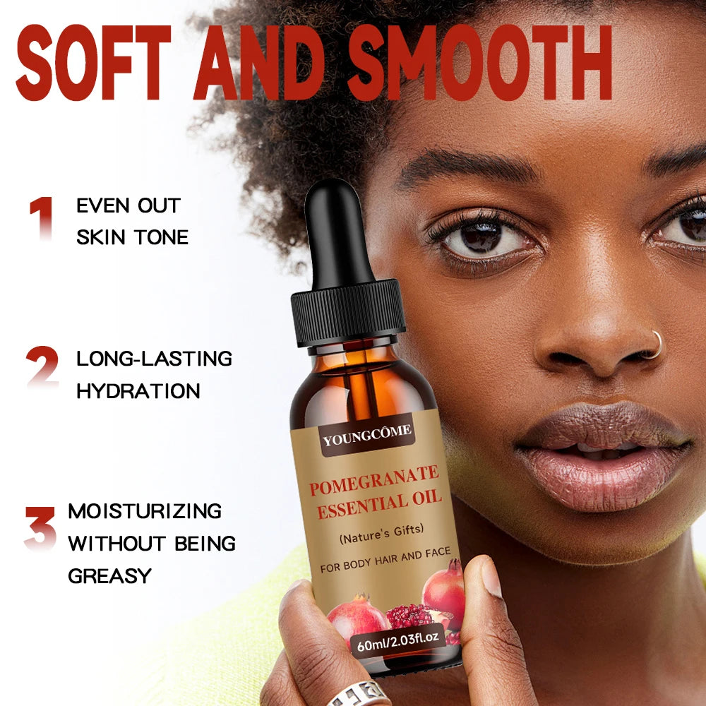 100% Organic Pomegranate Essential Oil with Biotin – Repairing Nourishing Hair Strengthens, Hydrates & Revitalizes Damaged Hair Quake