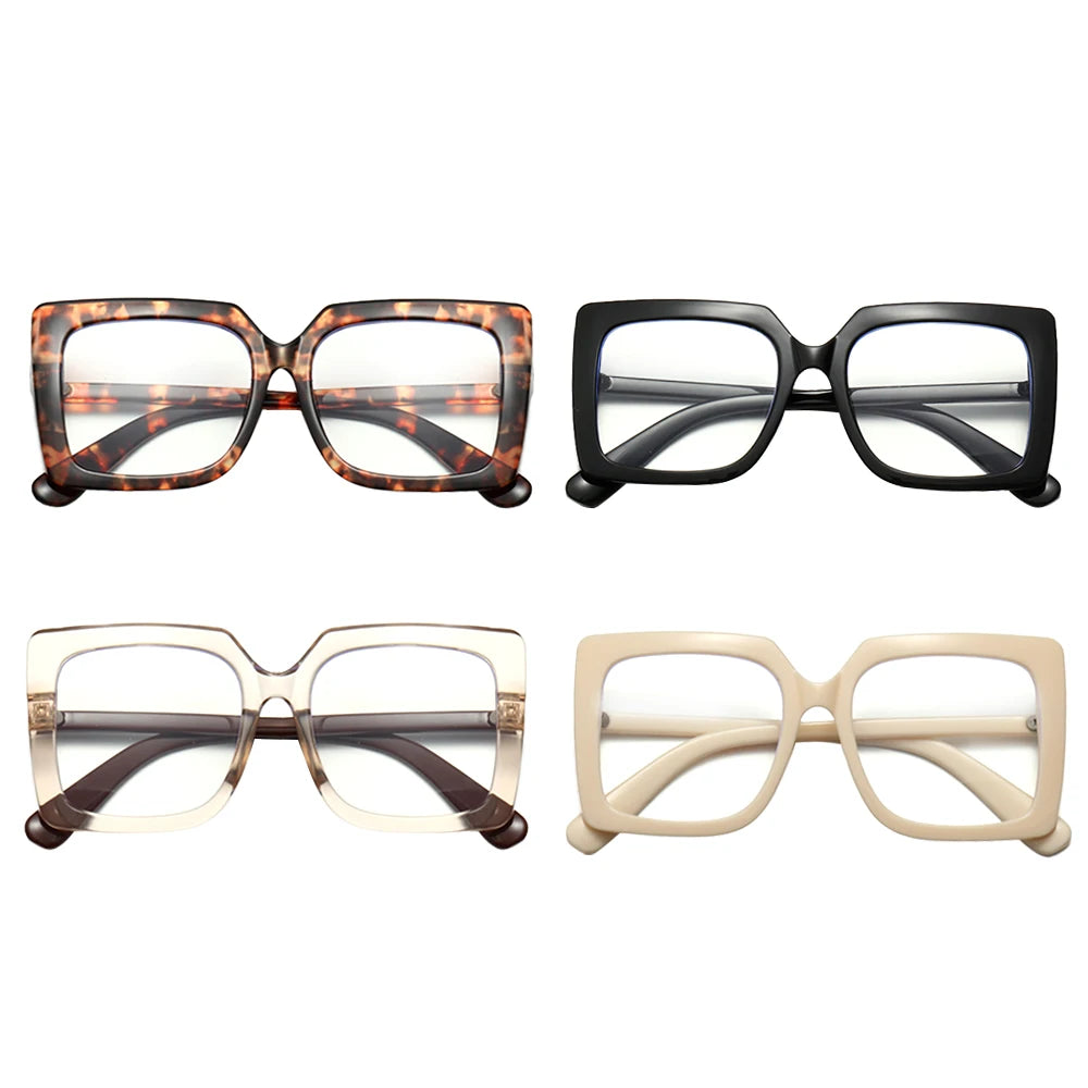 High-definition Anti Blue Light Glasses for Women Men Trendy Big Frame Office Computer Goggles Fashion Blue Ray Blocking Eyewear Quake