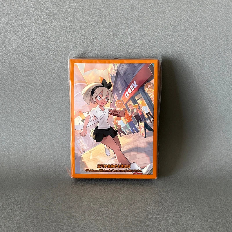 Genuine Pkm TCG Card Sleeves 64PCS Protective Set Nessa Marnie Design Glossy Finish Trading Card Game Accessories Collector Gift Quake cai dou