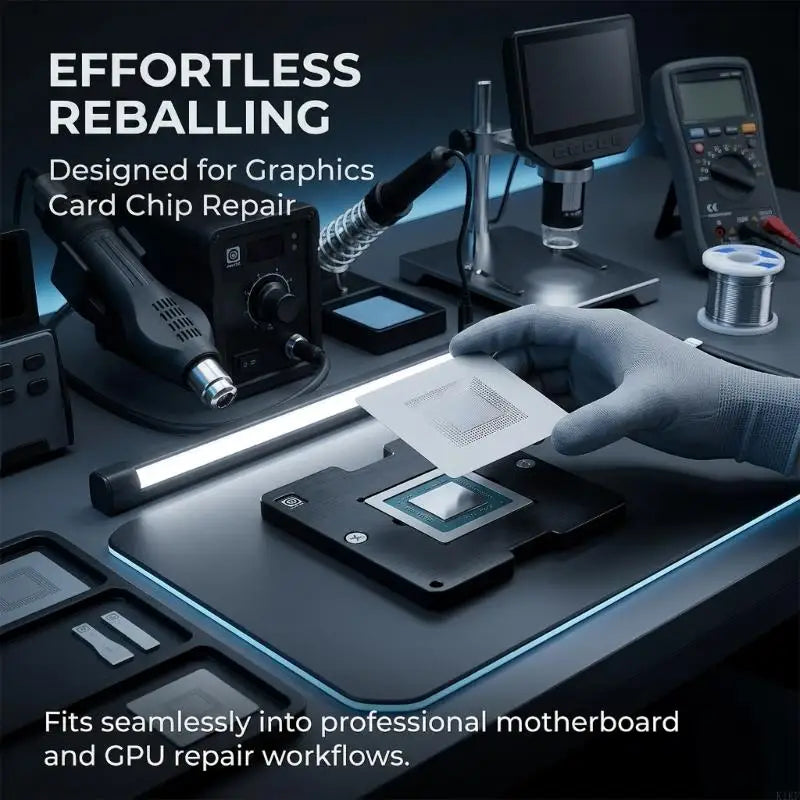 Video Card GPU Reballing Repair Tool for Chip Alignment and Repair Workflow Support, Manual Positioning Service Aid K1KF Quake