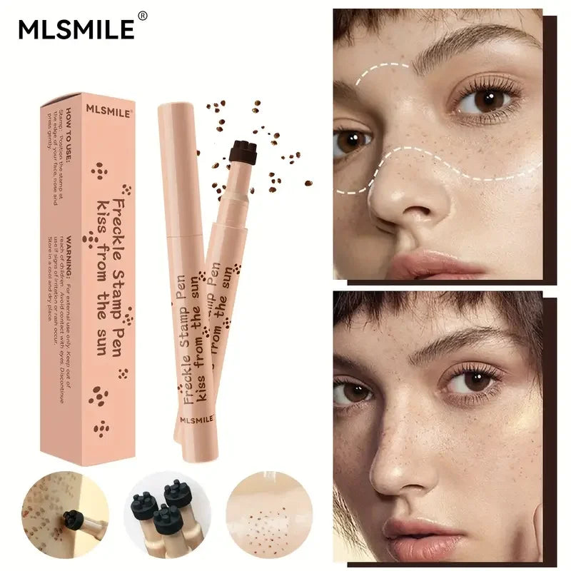 Waterproof Freckles Stamp Pen Long-lasting and Natural Fake Freckles Makeup Dot Spot Pen,Women Freckle Pen for all Skin Tones Quake