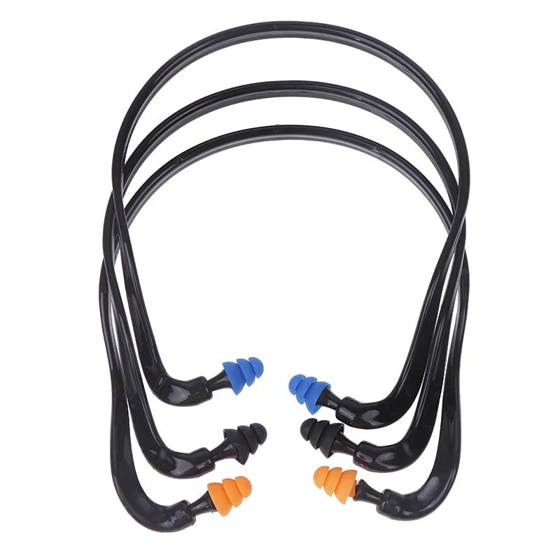 1PC Soft Silicone Head-mounted Earplugs Noise Reduction Ear Plugs for Sleeping & Working Anti-Noise Earmuff Hearing Protector Quake