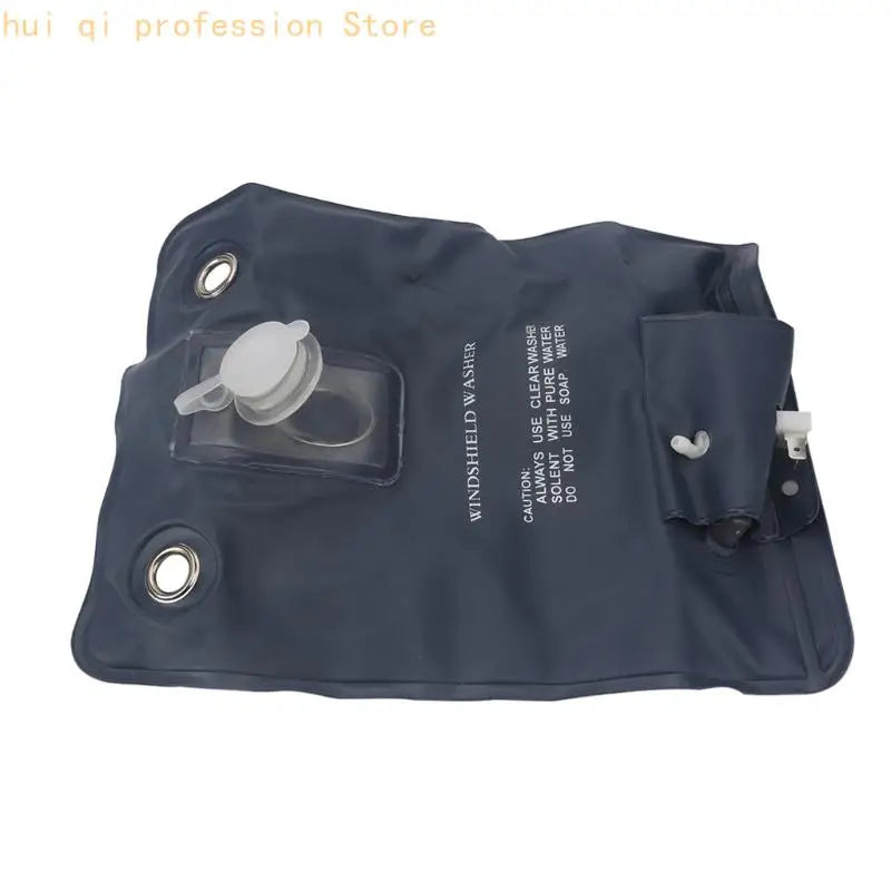 1L Windshield Washer Fluid Bag with Electric Pump, Clear Hose and Bracket for Fluid Storage, Windshield Cleaning and Routine Quake