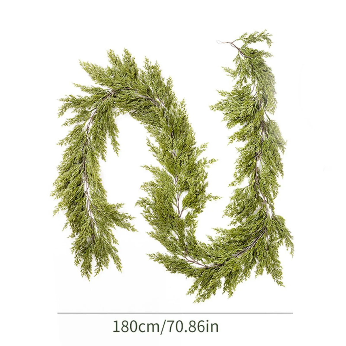 Christmas Artificial Cypress Leaf Vine Decorative Rustic Lifelike for Wedding Backdrop Arch Decor Accessories Multifunctional Quake