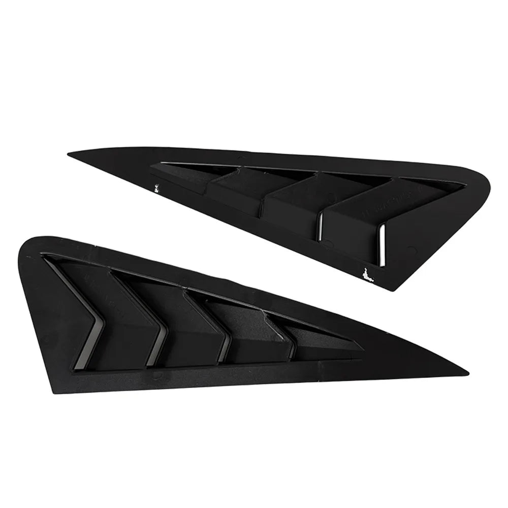 For Audi A1 2011-2018 Car Rear Louver Window Side Shutter Cover Trim Sticker Vent Scoop ABS Carbon Fiber Black Accessories Parts Quake