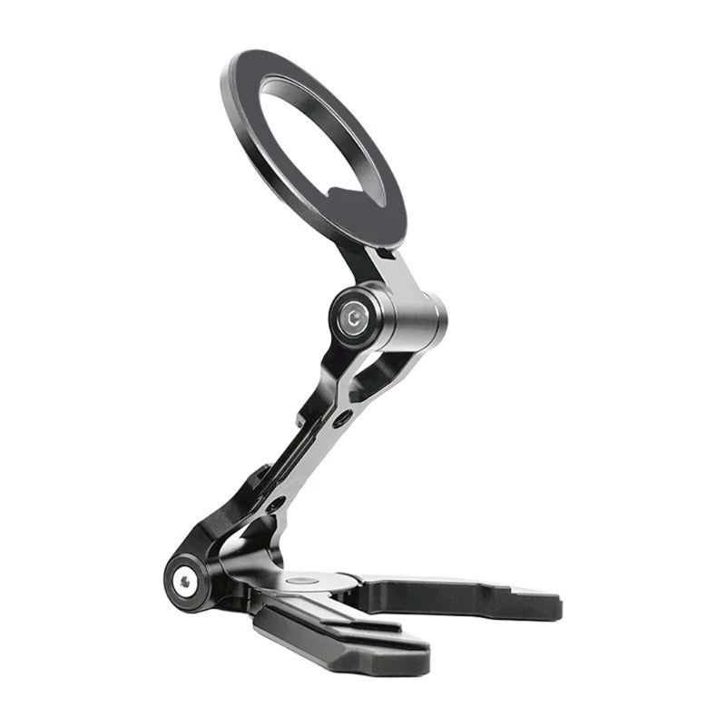 Portable Metal Phone Holder Stand Foldable Design Adjustable Viewing For Smartphones Video Calls Home & Office Use K1KF Quake