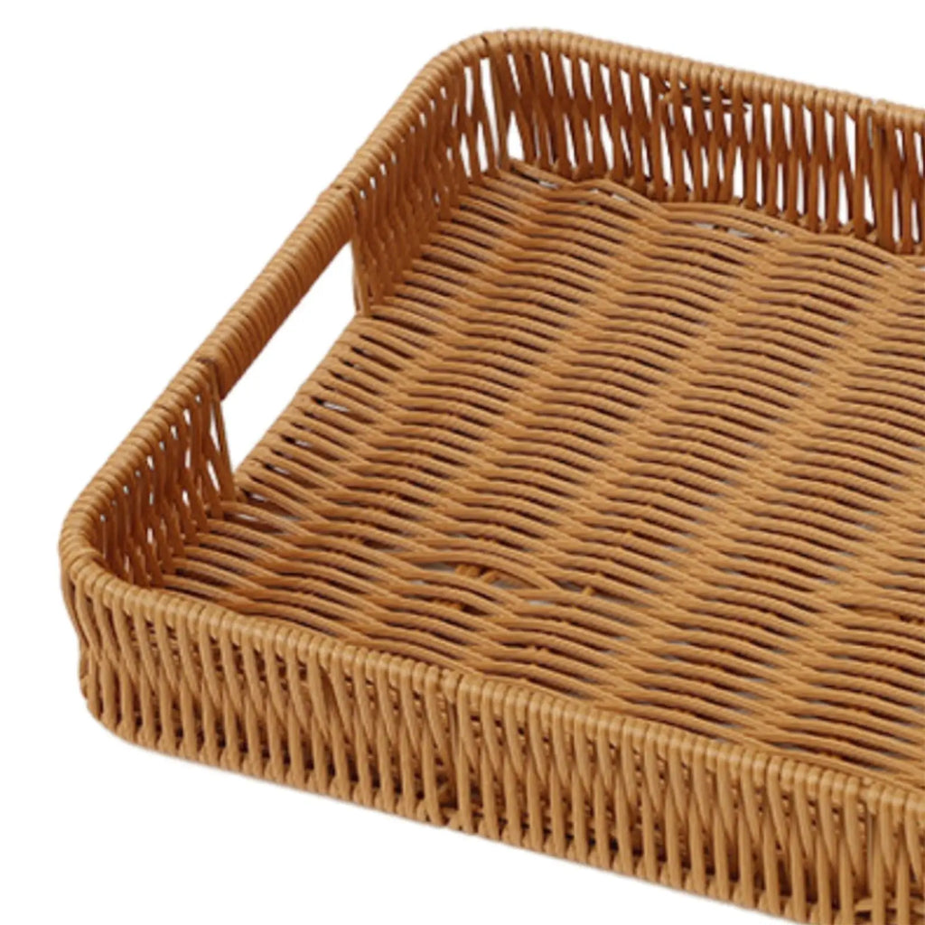 Hand Woven Serving Tray Multipurpose Vegetables Holder for Table Centerpiece Quake