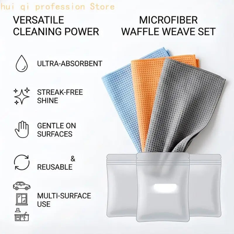 Thick Microfiber Weave Towel Cleaning Cloth Suitable For Effortless Motorcycle Car Washing And Surfaces Polishing H8WE Quake