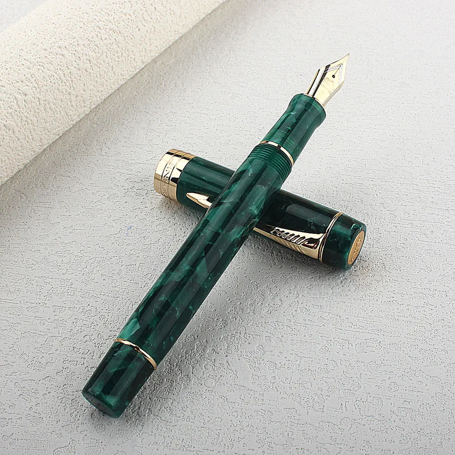 Jinhao 100 Resin Deep Sea Green Arrow Clip Fountain Pen Stationery Pen Gifts Students Pens Business Writing Office Tool Quake