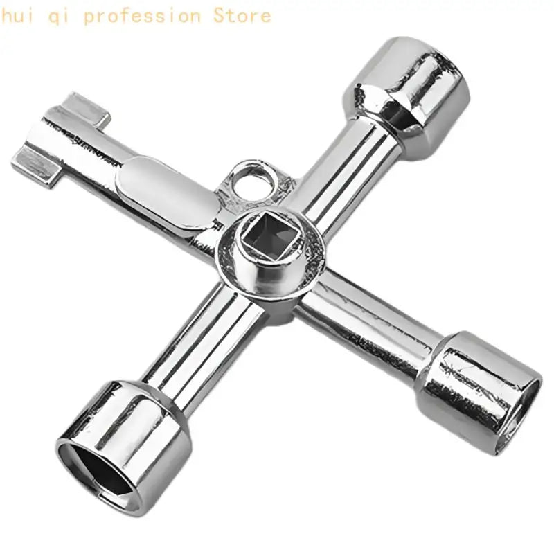 Triangular Tool Multifunctional 4 Way Triangle Wrench Professional for Train Electrical Elevator Cabinet H8WE Quake